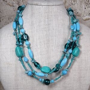Artisan Crafted Multi Strand Layered Gemstone Necklace